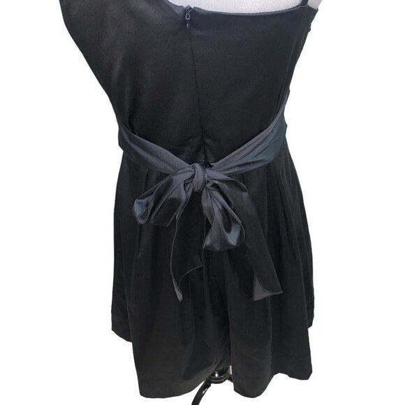 Speechless Women's One Shoulder Dress Size Jr 7 NWT Satin Black Floral Applique - Picture 8 of 9